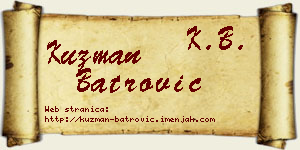 Kuzman Batrović vizit kartica